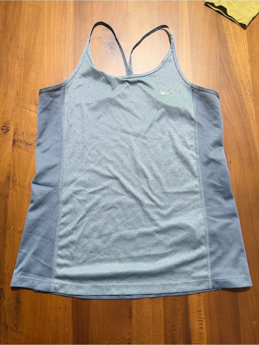 Nike Women's Light Blue Mesh-Panel Racerback Tank